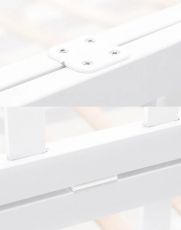 Ліжко Babyroom Тедді Т-02 фігурний бильце, маятник поздовжній, відкидний бік, білий